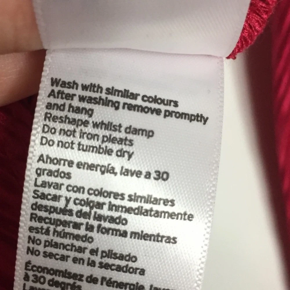 Topshop Plissé Faux Wrap Long Sleeve Bodysuit Pink Size 4 - Picture 9 of 13